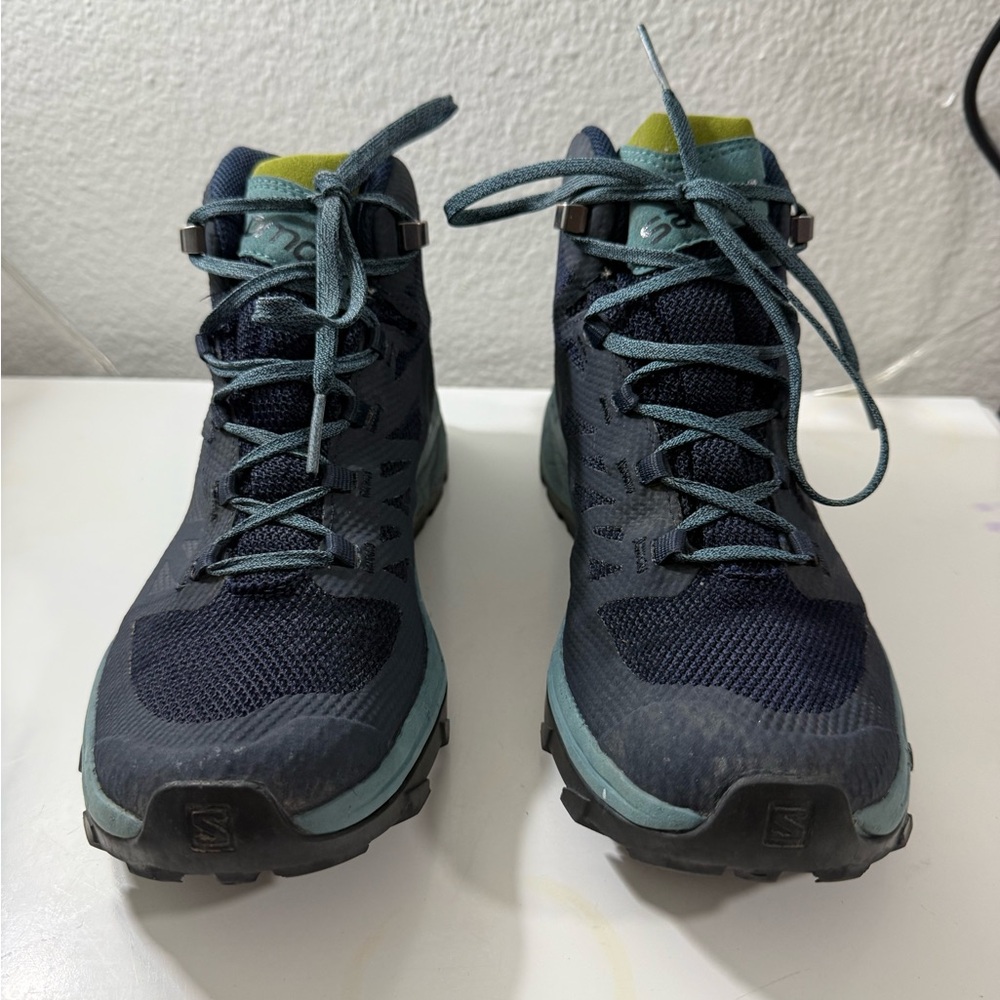 Salomon Blue and Green Hiking Boots - Picture 4 of 8